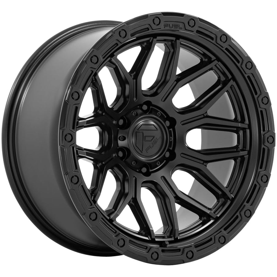 FUEL OFF-ROAD 20X9 FC881 SURGE, 8X180, 5.04, 1mm MATTE BLACK W/GLOSS BLACK LIP - FC881MB20908801