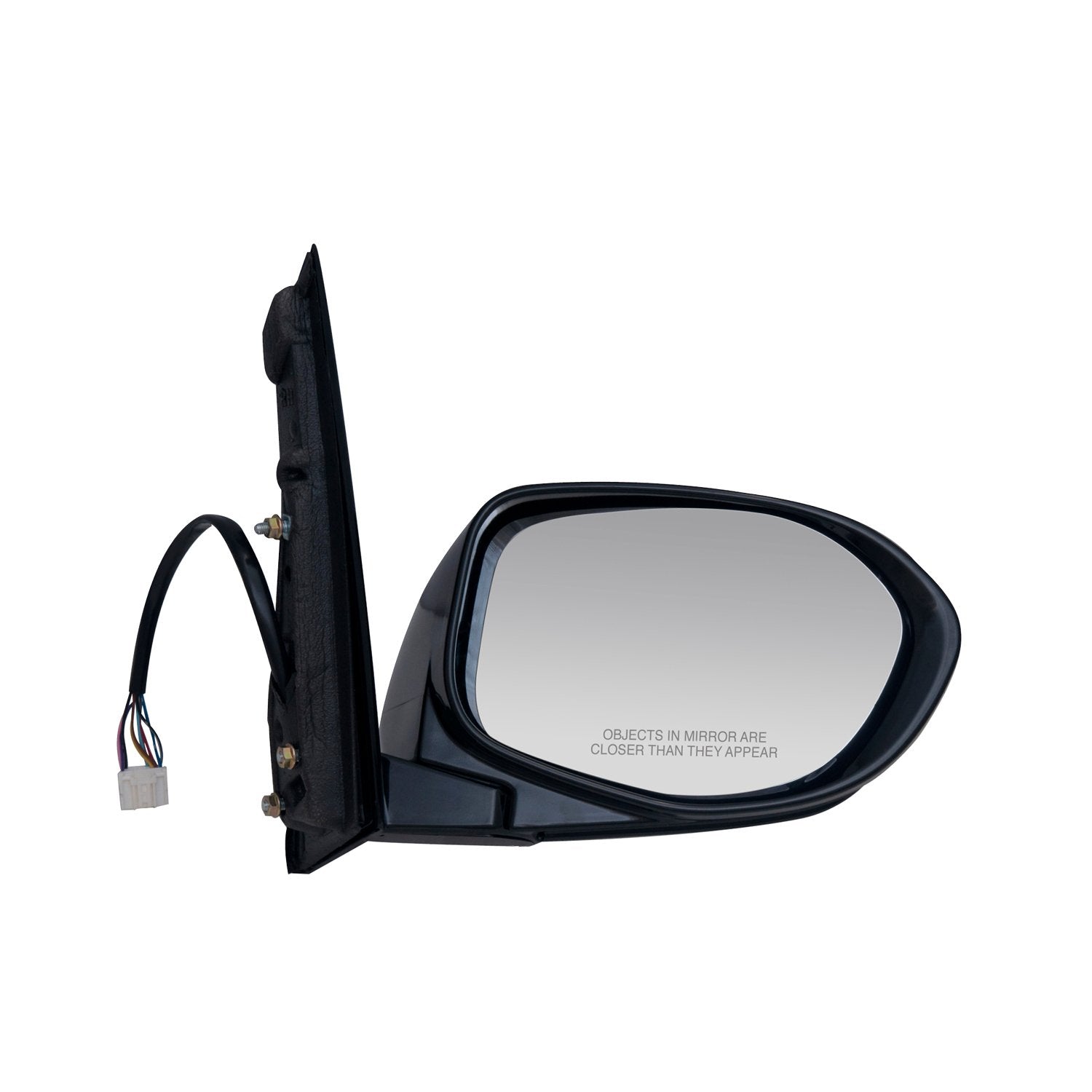 Fit System Mirror Passenger Side for Honda Odyssey Touring Elite Model, Smooth Black w/PTM Cover, w/Turn Signal, Memory, Foldaway, w/o Aspherical Lens, w/o Camera, Heated Power