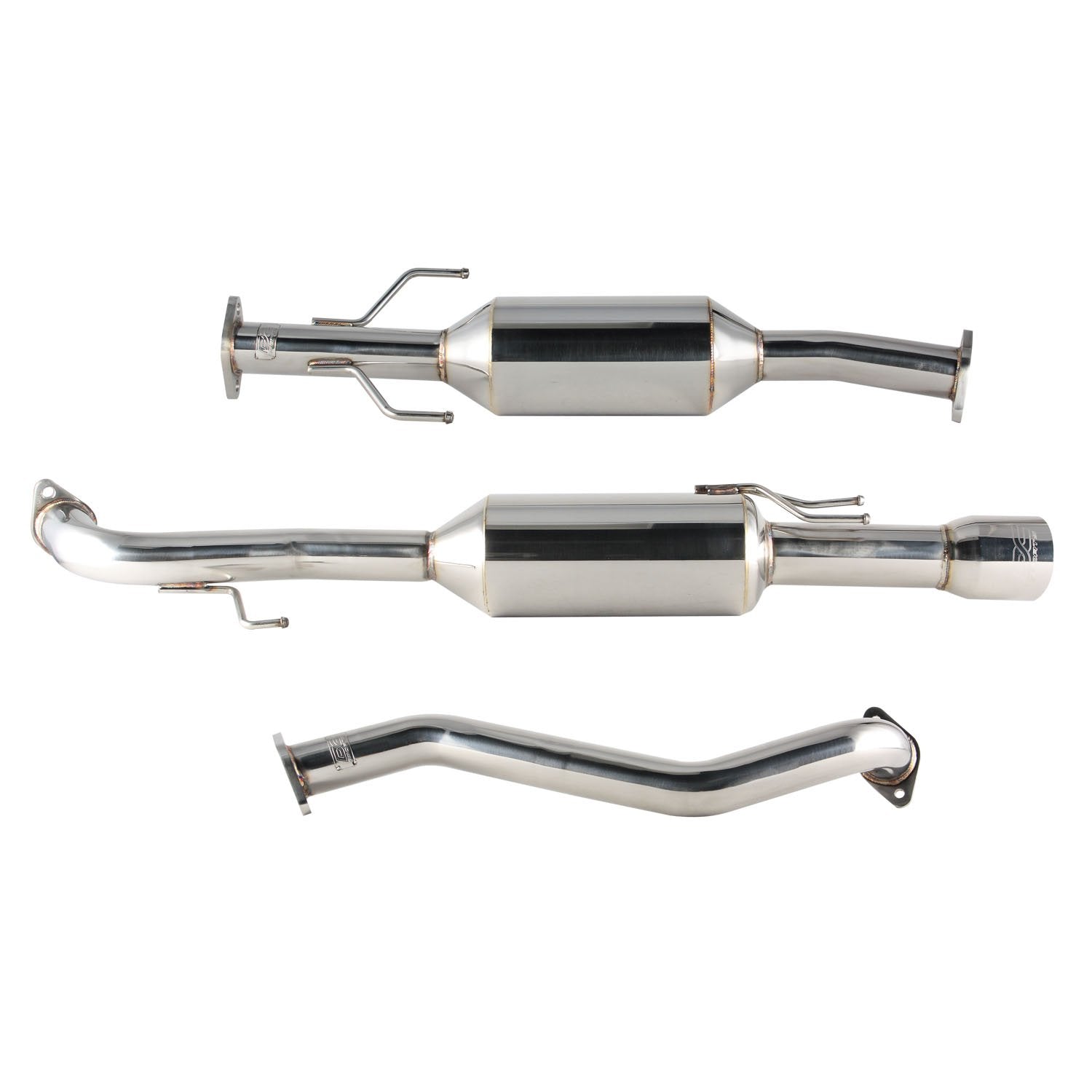 Single Canister DC Sports Polished Stainless Steel Cat-Back Exhaust System