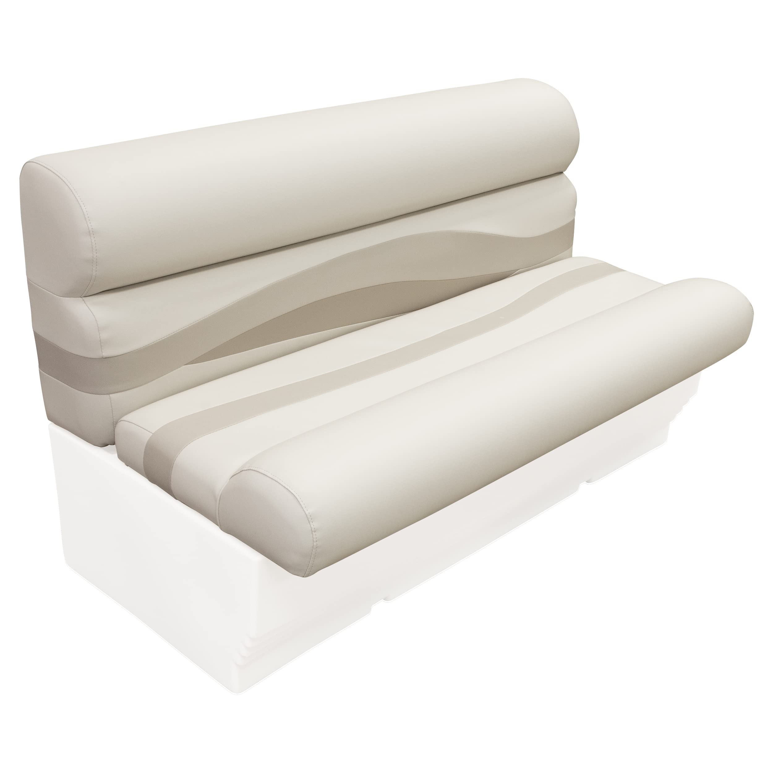 Wise Premier Series BM1145-1066 Pontoon 50" Bench Seat Cushion Set, Stone/Mocha Java/Khaki