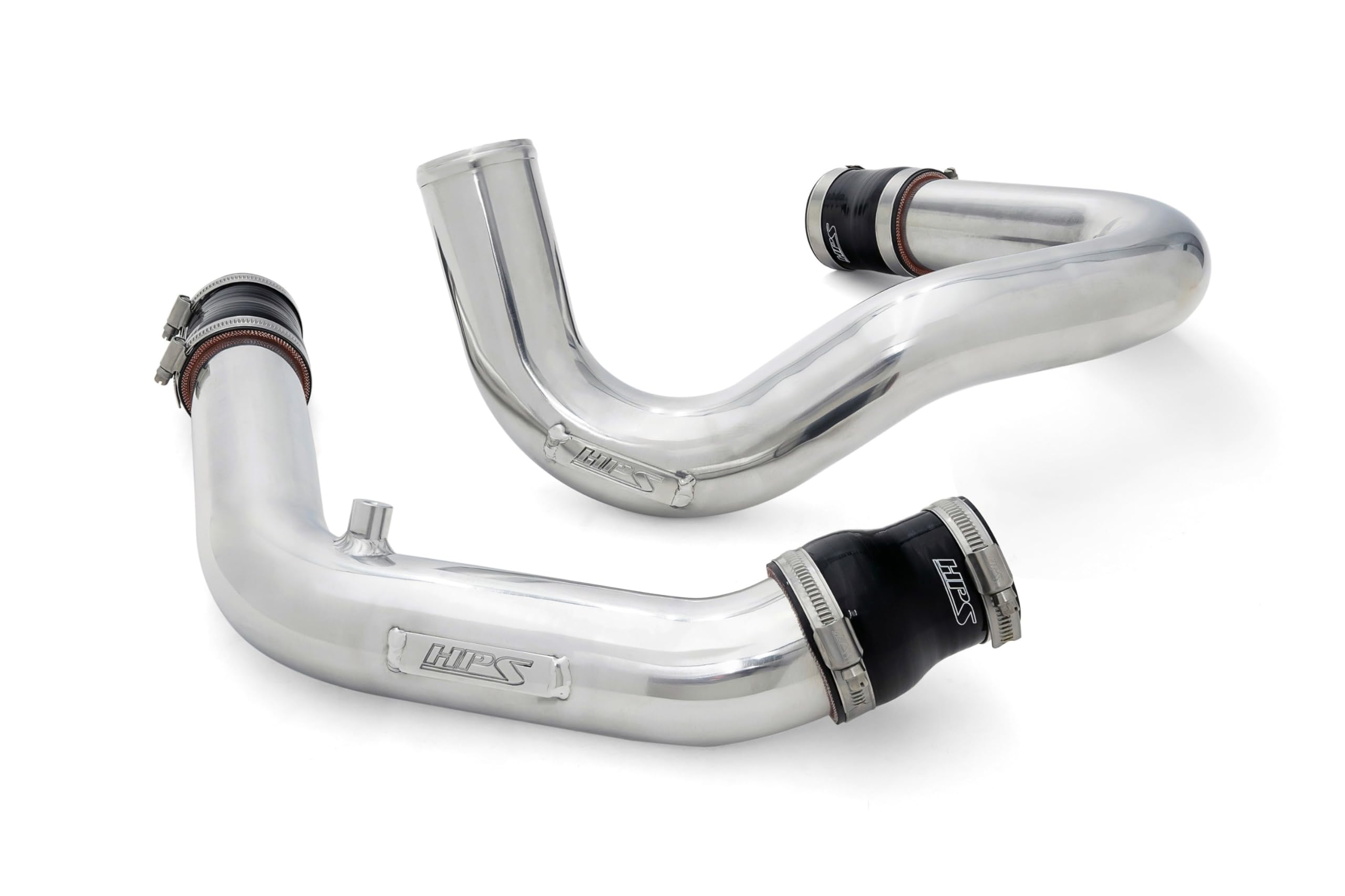 HPS Intercooler Charge Pipe Kit Polish Lower Hot Side and Cold Side Compatible for 2004-2005 Mazda Mazdaspeed Miata 1.8L Turbo, 17-152P