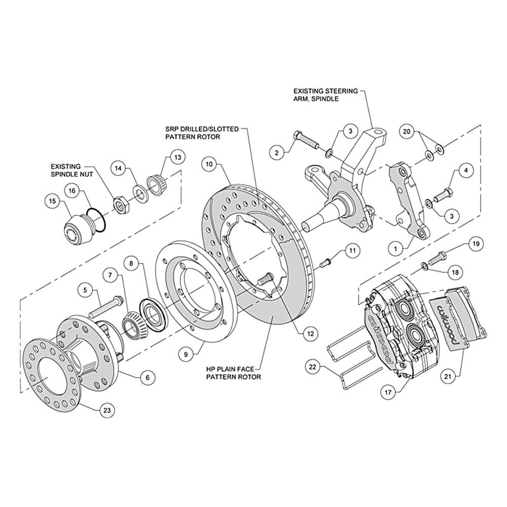 Red DP-DB Front Kit,11.00"
