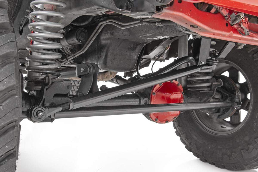 Rough Country HD Steering Kit for Wrangler TJ (1997–2006) & Jeep Cherokee XJ (1984–2001) – 1.5" DOM Tie Rod & Drag Link, For 4"+ Lift Only (Stock Pitman Arm Required)