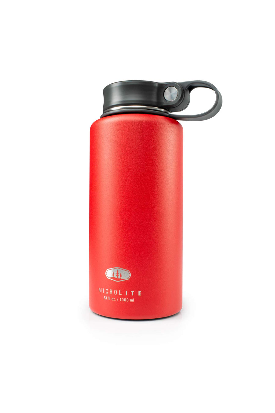 Microlite 1000 Twist GSI Outdoors 33 fl.oz. Vacuum Insulated Stainless Steel Water Bottle, Haute Red