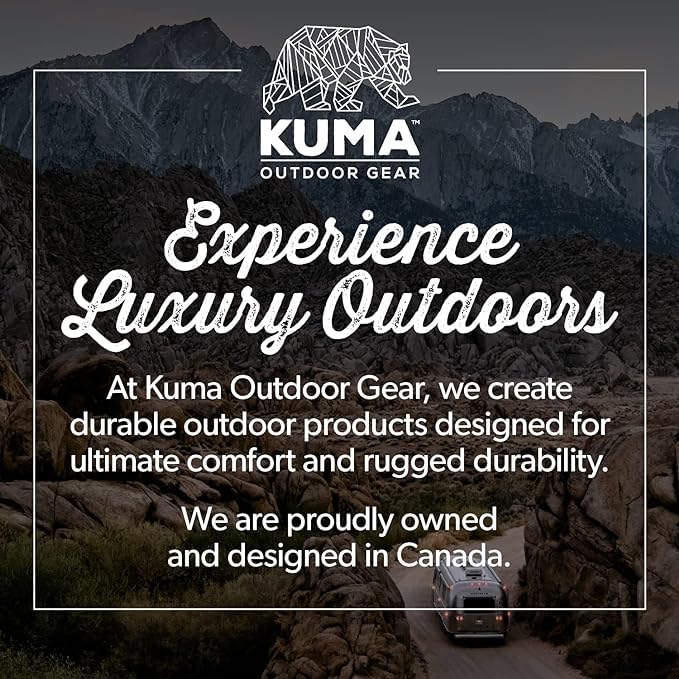 Kuma Lazy Bear Outdoor Gear Dog Bed with Carry Bag, Ultimate Portable Luxury Outdoor Dog Bed for Camping, Glamping & Outdoor Adventures (Heather Grey)