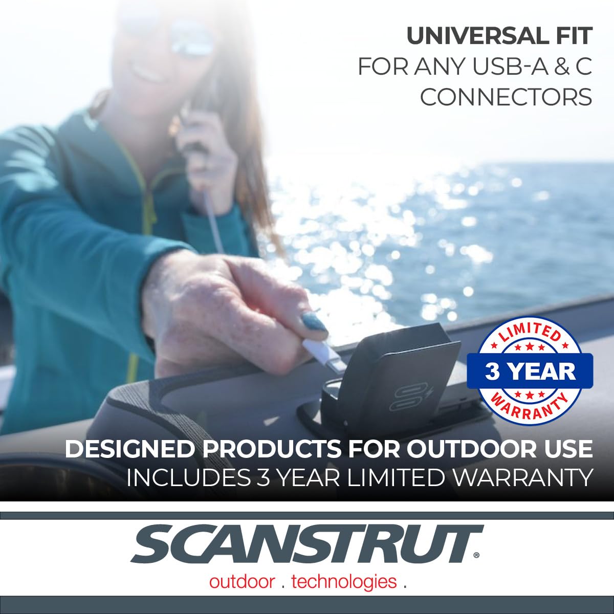 Flip Pro Duo Scanstrut - USB-A & USB-C w/12V Power Socket