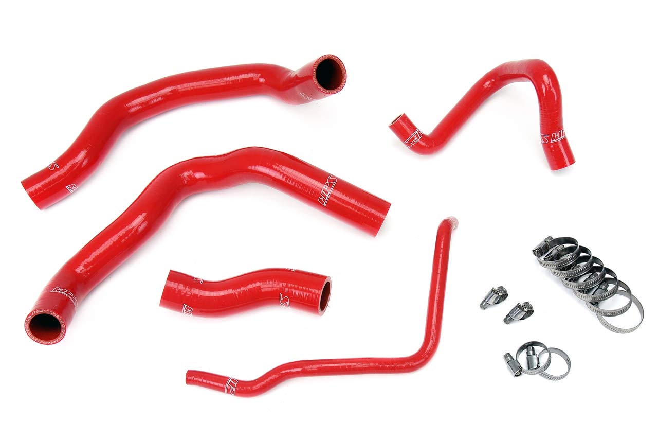 Red Silicone Radiator Coolant Hose Kit HPS 57-1211-RED
