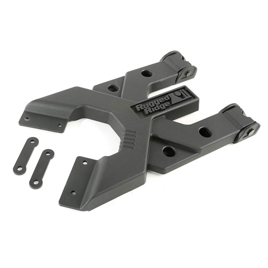 HD Tire Carrier Rugged Ridge | Black, Hinge Casting, Heavy Duty | 11546.51 | Fits 2007-2018 Jeep Wrangler JK
