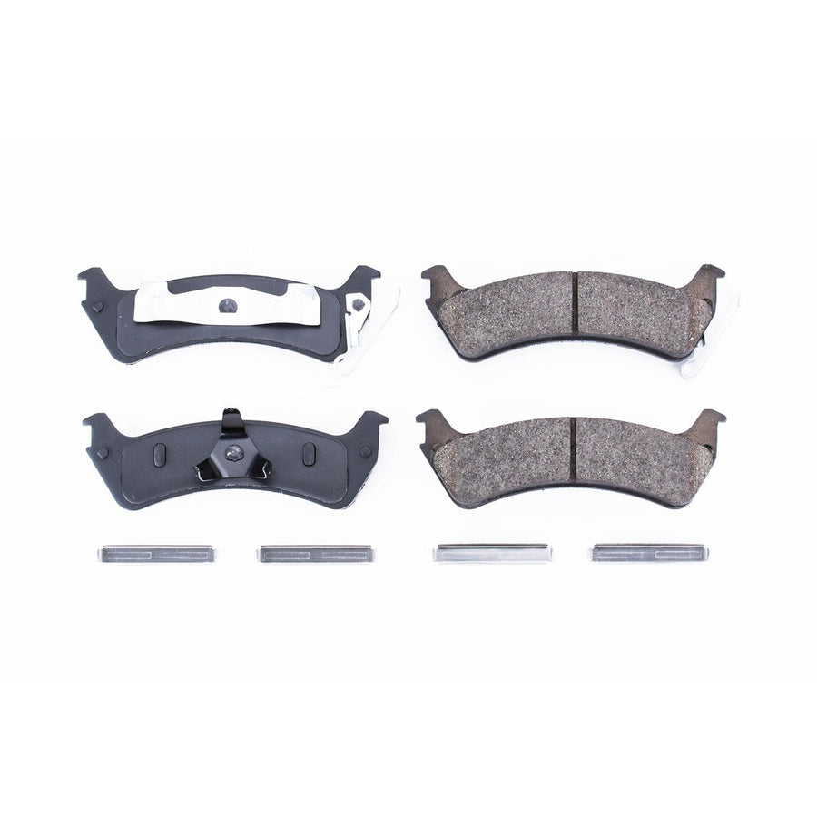 Rear Brake Kit Power Stop For Ford Windstar 1995-03 - Ceramic Brake Pads With Installation Hardware, 17-664