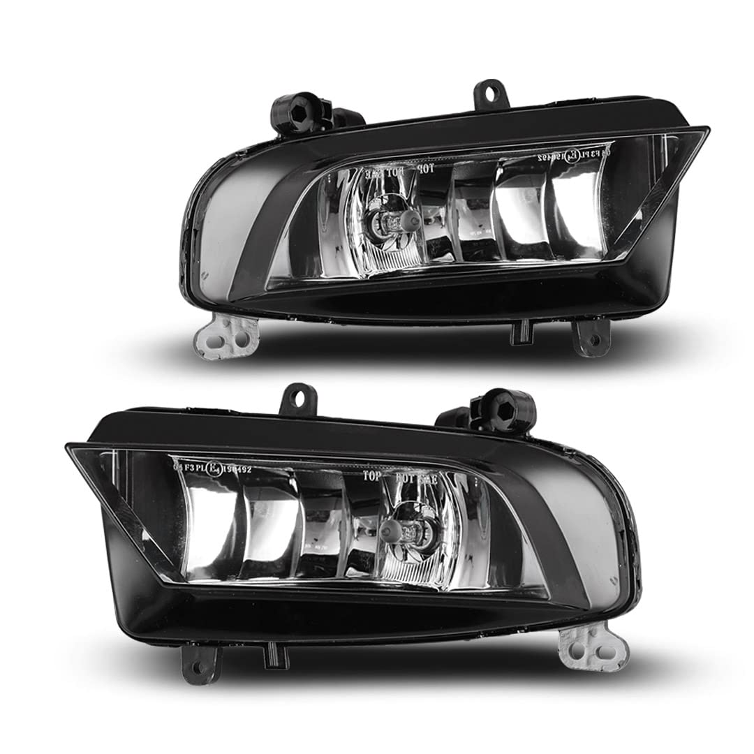 Fog Lights Winjet WJ30-0533-09 Replacements Pair Set RH LH for 2013-2016 Audi A4 - Clear