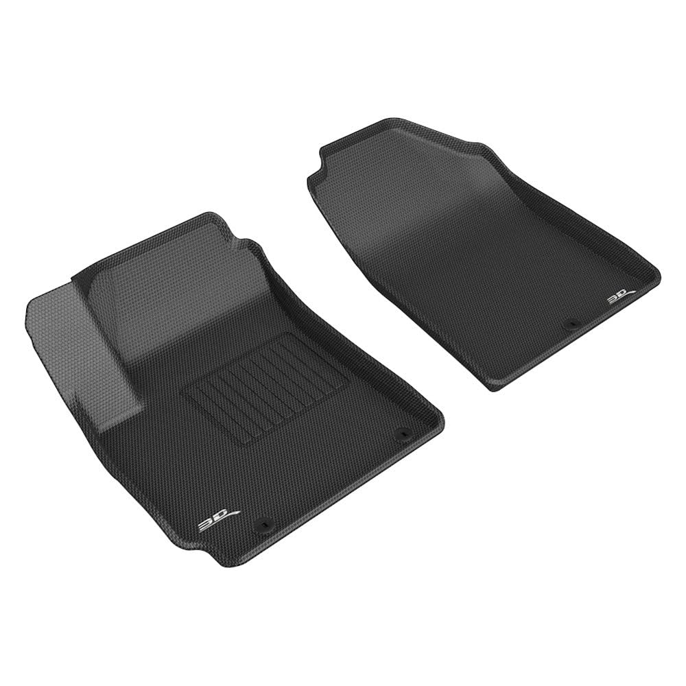Kagu Floor Mat 3D MAXpider Custom Fit (Black) Compatible with Kia Seltos 2021-2026 - Front Row