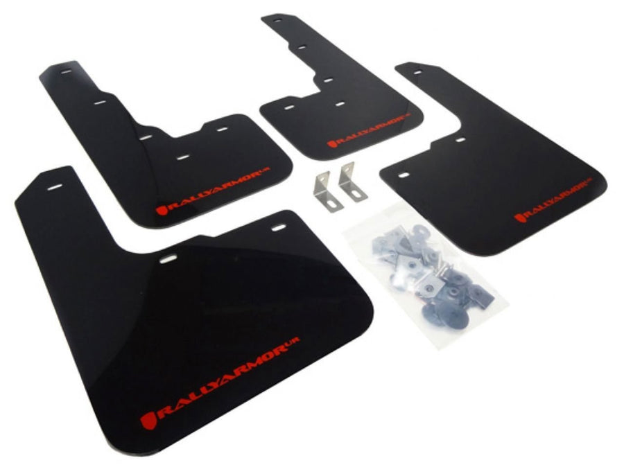 Rally Armor Black, Red MF39-UR-BLK/RD Mud Flap with Logo (2013-2016 Dodge Dart UR), 1 Pack