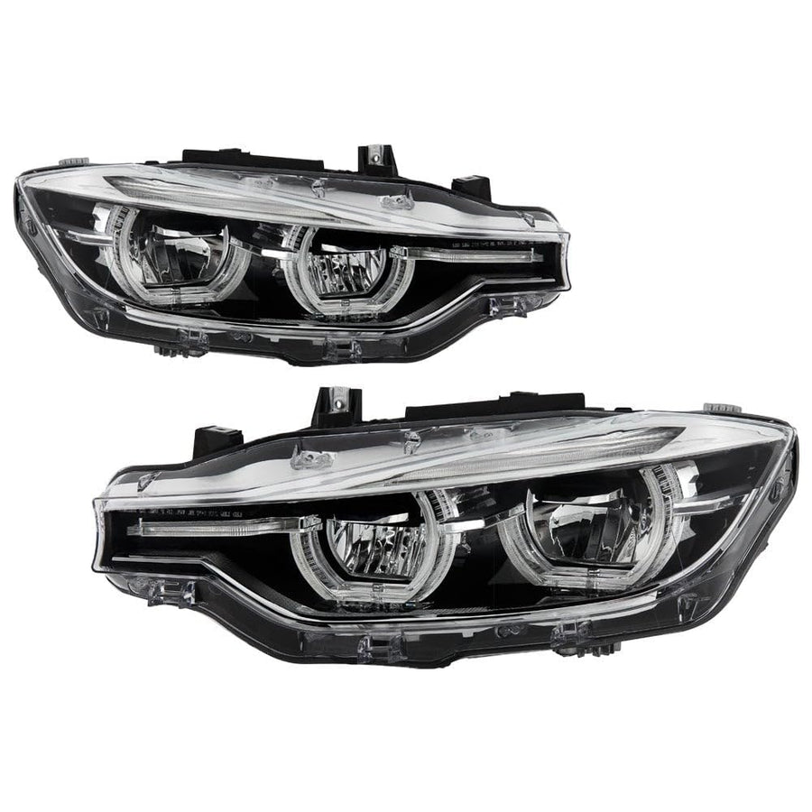 BMW F30 3 Series Spyder (Xtune) 4Dr 12-15 (Halogen Model) Full LED Projector Headlights - Chrome