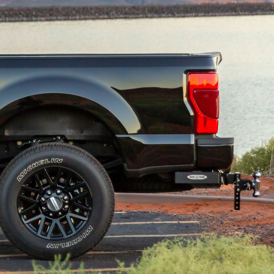R-Step 9 Inch Wide Bed Step Attachment Brackets for 2017-2022 Ford Super Duty Drivers Side Behind Rear Tire Rock Slide Engineering