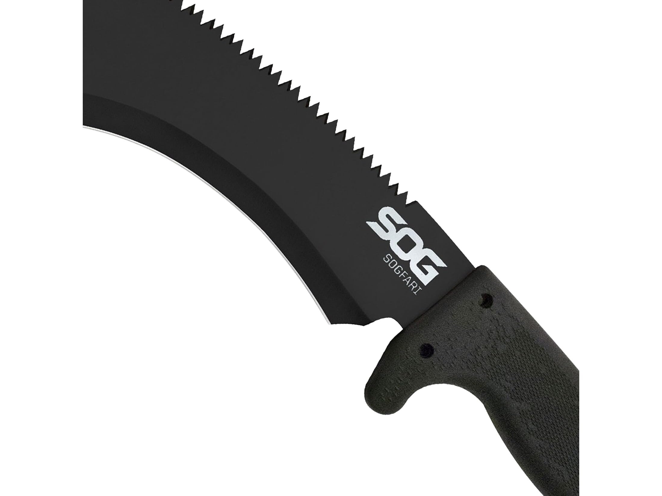 SOG Kukri Sogfari 13" Stainless Steel Survival Machete Knife | Saw on the Back of the Blade, Textured Handle, Nylon Sheath