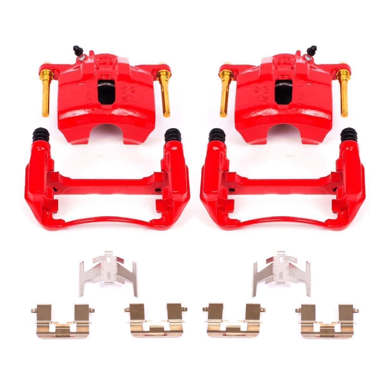 Power Stop Pair of High-Temp Red Powder Coated Front Calipers For Acura CL, Acura Integra, Acura TL, Acura Vigor, Accord, CR-V, Odyssey, Prelude, Oasis [Model Specific]