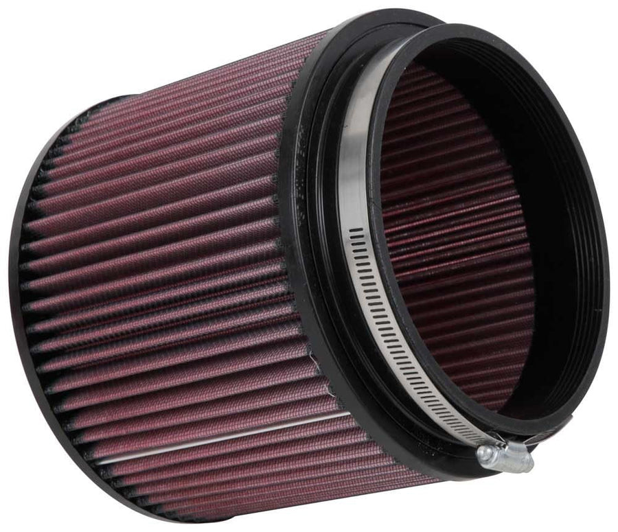 High-Flow K&N Original Lifetime Universal Clamp-On Air Filter: High Performance, Premium, Washable: Flange Diameter: 1.75 In, Filter Height: 5 In, Flange Length: 0.625 In, Shape: Round, RU-0360