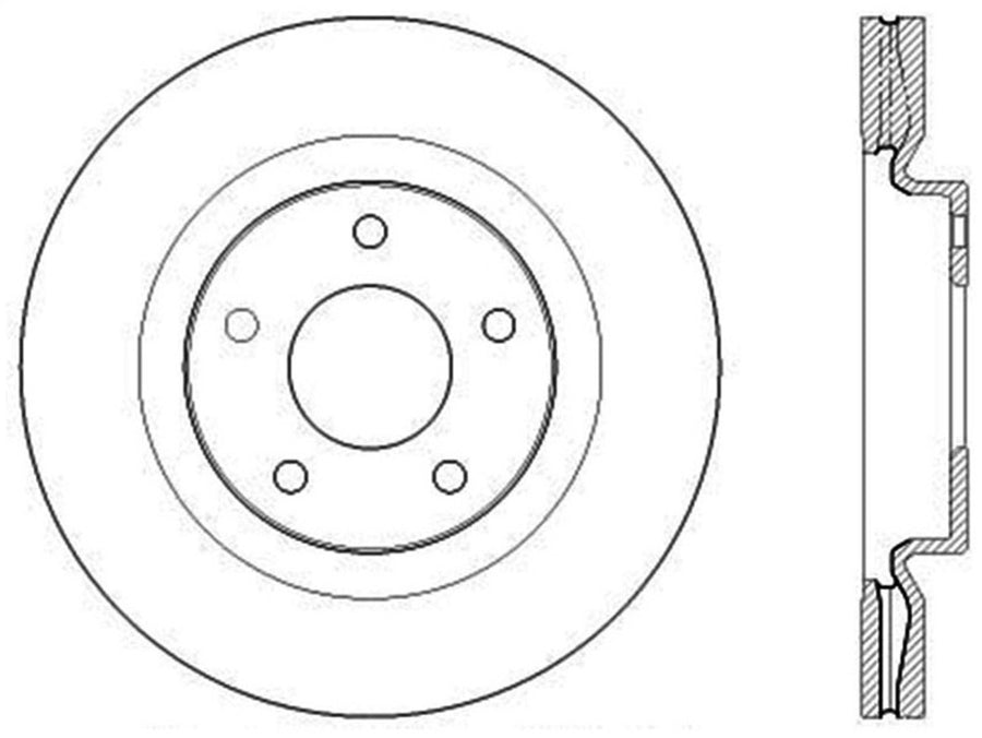 Sport Drilled/Slotted Brake Rotor StopTech 127.42108L (Front Left), 1 Pack