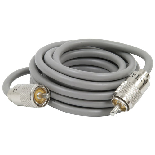 GREY ASTATIC rg8x 9' CB Ham Coax Antenna Cable