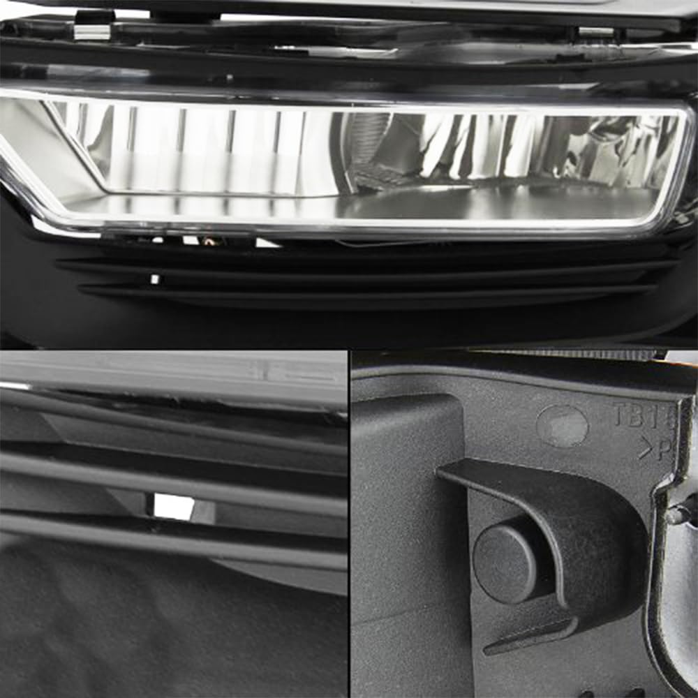 OEM Replica Black Horse Fog Light Clear Compatible with 2015-2015 Honda Accord-HD587OE