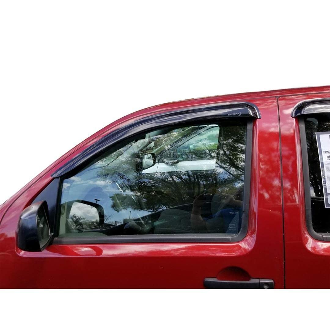 TrailFX Window Vents Rainguard Fits Nissan Frontier Crew Cab 2005-2021 Smoked Acrylic Low Profile Tape-On Side 4 Piece Deflectors TrailFX 4407H