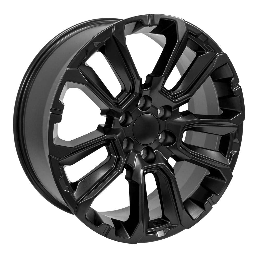 22 Inch OE Wheels CV68 Rim Fits Suburban 1500 High Country Style 6x139.7 22x9 Satin Black - Hollander 14088 (1)