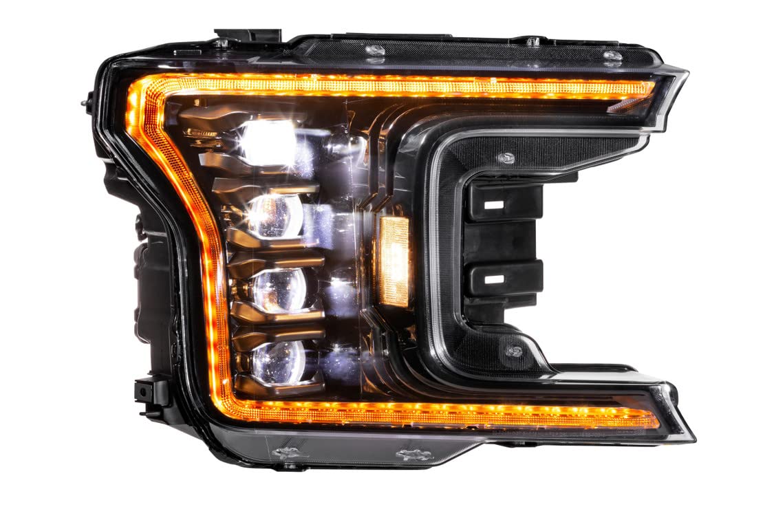 Morimoto XB LED Headlights Fits Ford F-150 18-20 with Amber DRL Plug and Play Pair of Headlight Housings( LF501.2-A-ASM
