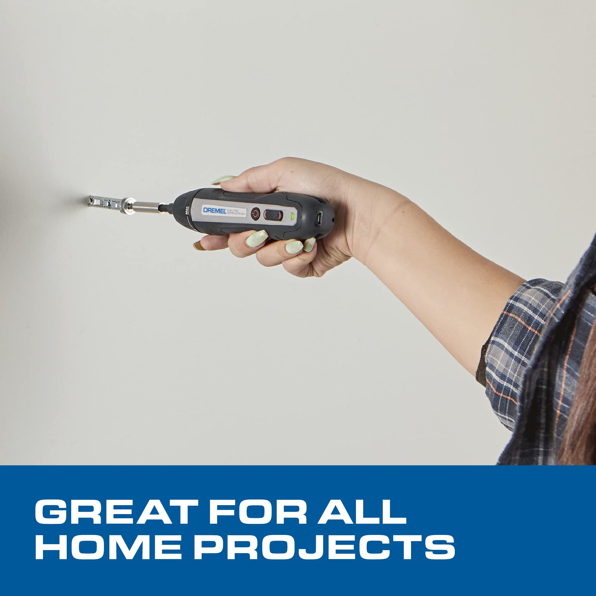 Dremel Cordless 4V Screwdriver Kit with 6 Power Settings and Smart Stop Technology, Includes 7 Screwdriver Bits, 1 Bit Extender, USB Cable and Power Adapter, HSES-01