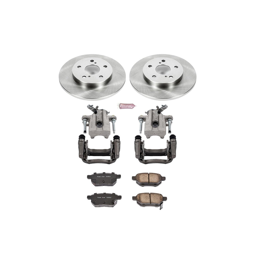 Power Stop KCOE7753 Replacement Autospeciality Rear Caliper Kit- OE Rotors, Ceramic Brake Pads, Calipers For Scion iM 2016, Toyota Corolla iM 2017-2018 [Model Specific]