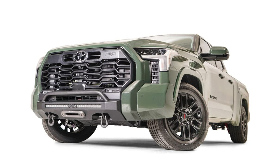 Fab Fours Winch Mount TT22-N5452-1 fits 22-23 Toyota Tundra - 2 Stage Black Powder Coated - w/Pre-Runner Guard