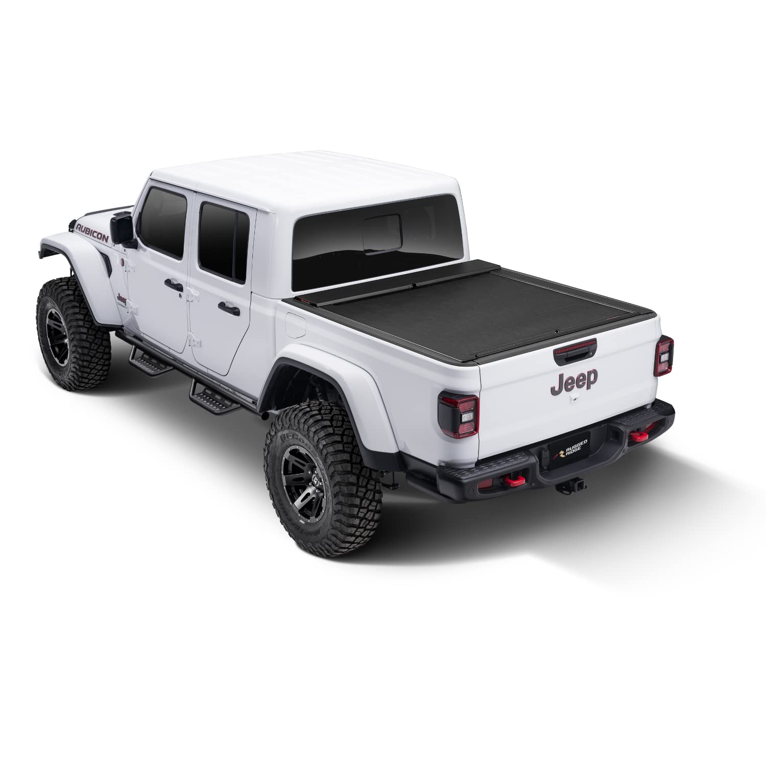 Rugged Ridge Retractable Armis Tonneau Cover w/ Max Track for Jeep Gladiator JT | Weather Resistant, Full Bed Access | 13550.36 | Fits 2020-2025 Jeep Gladiator JT w/o Trail Rails