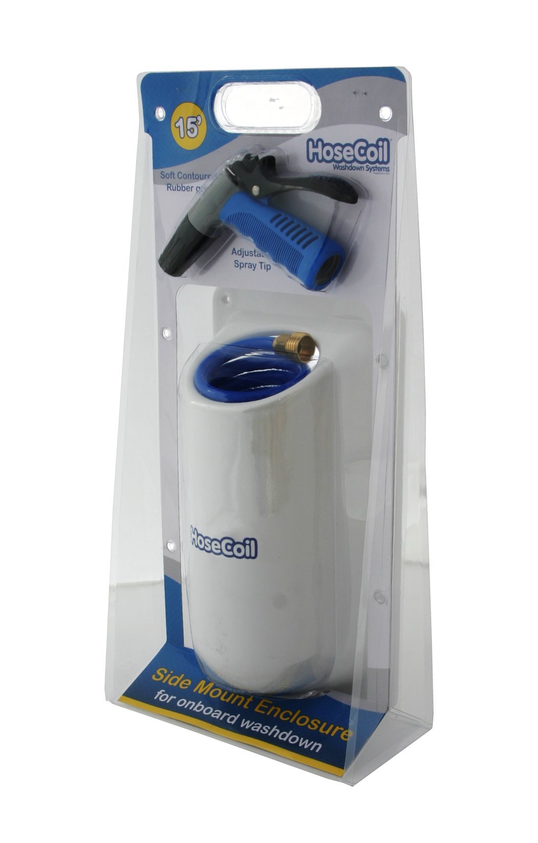 15' HoseCoil High Performance Side Mount Enclosure with RV, Boat and Garden Hose
