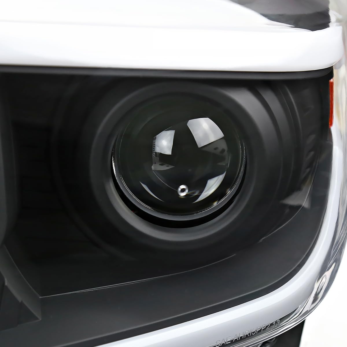 Black Projector Headlights w/LED Tube SPEC-D TUNING Compatible with 2014-2021 Toyota Tundra, Left + Right Pair Headlamp Assembly