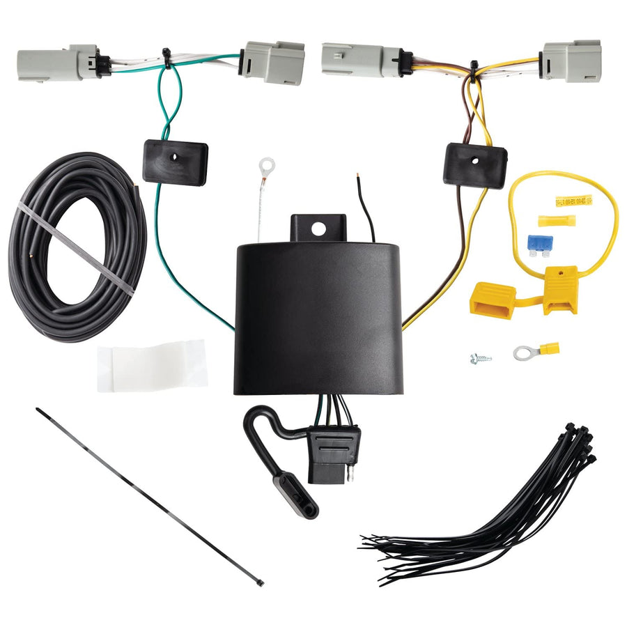 TEKONSHA T-One Tow Connector Harness Assembly 4-Way Flat, w/Circut Protected Modulite HD Module, Black, Compatible with 2021-22 Ford Bronco Except w/LED Taillights
