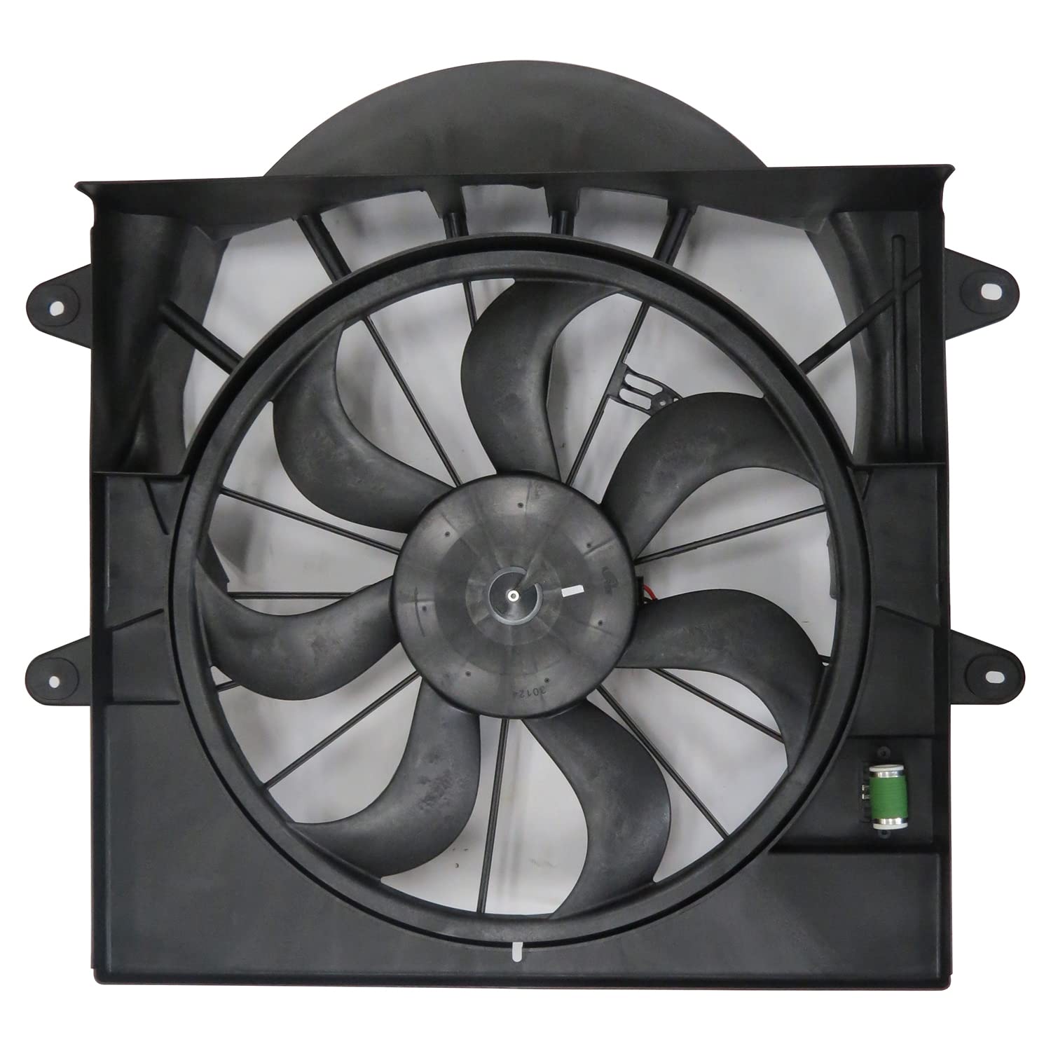 Cooling Fan Assembly TYC 623360 Compatible with JEEP, Black