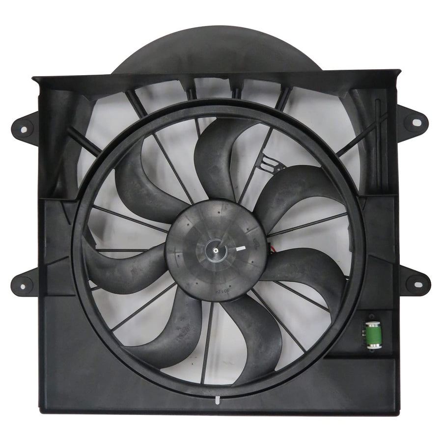 Cooling Fan Assembly TYC 623360 Compatible with JEEP, Black