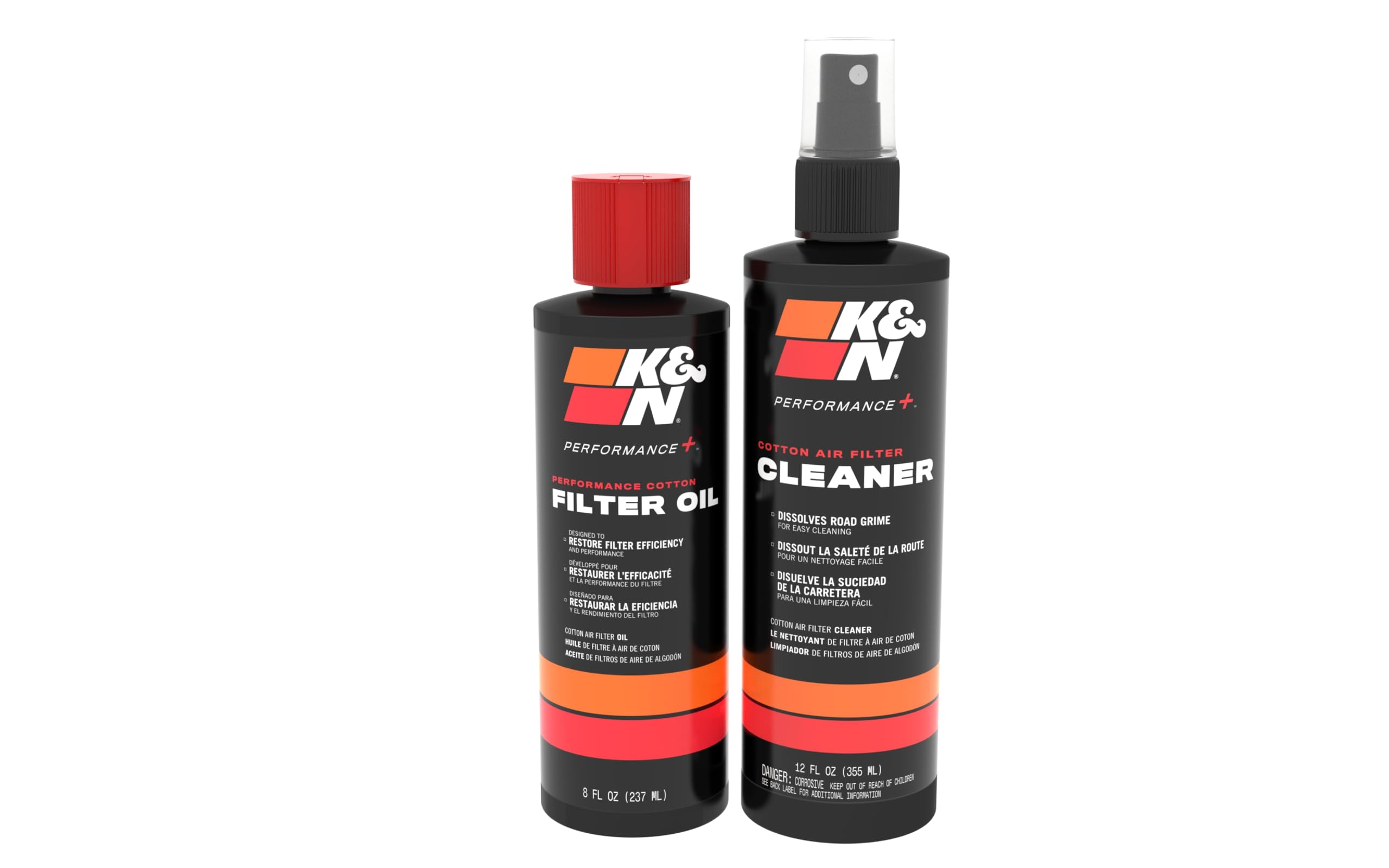 K&N Cleaning Kit Air Filter: Squeeze Bottle Filter Cleaner and Red Oil Kit; Restores Engine Air Filter Performance; Service Kit-99-5050