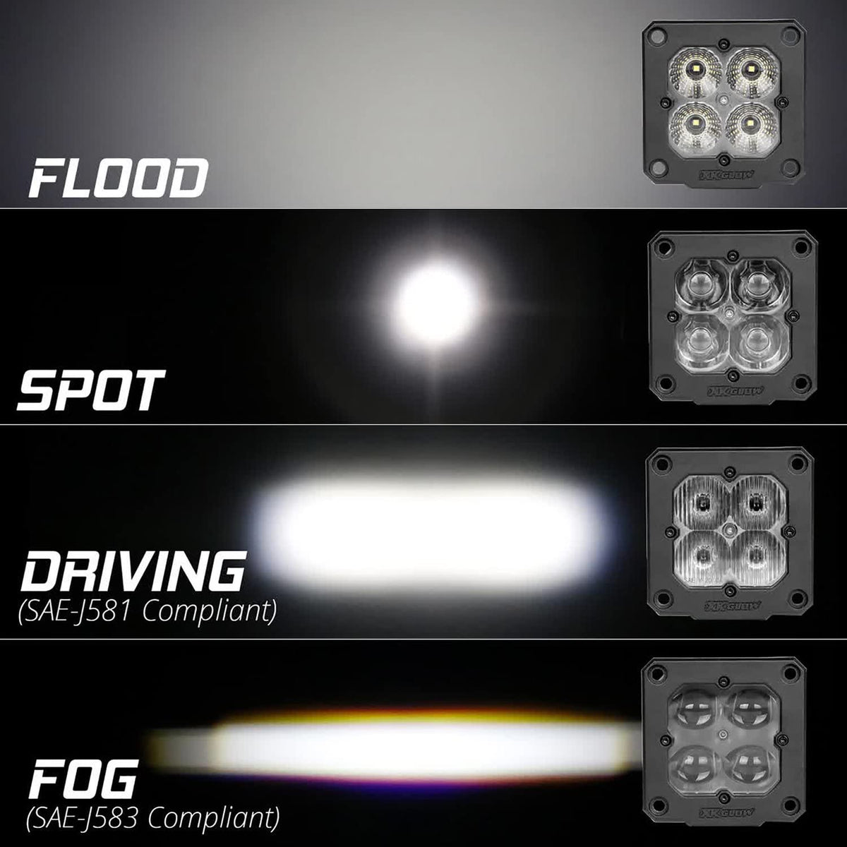 XKGLOW Bluetooth App Control 1PC Flush Mount Cube Light Spot Beam