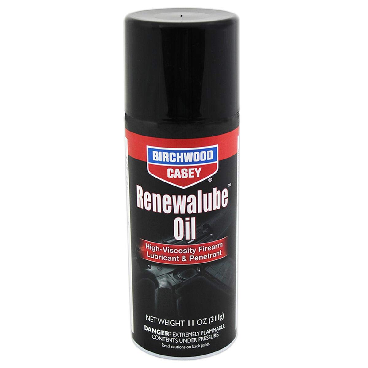 Renewalube Birchwood Casey Gun Oil | Biodegradable Anti-Corrosion High-Viscosity Gun Lubricant for Friction Reduction & Gun Parts Protection, 11-Ounce Aerosol Can