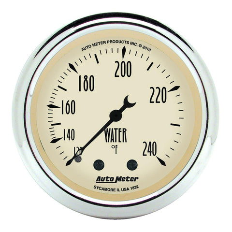 Mechanical Water Temperature Gauge Auto Meter 1832 Antique Beige