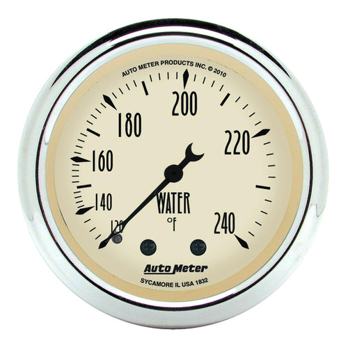 Mechanical Water Temperature Gauge Auto Meter 1832 Antique Beige