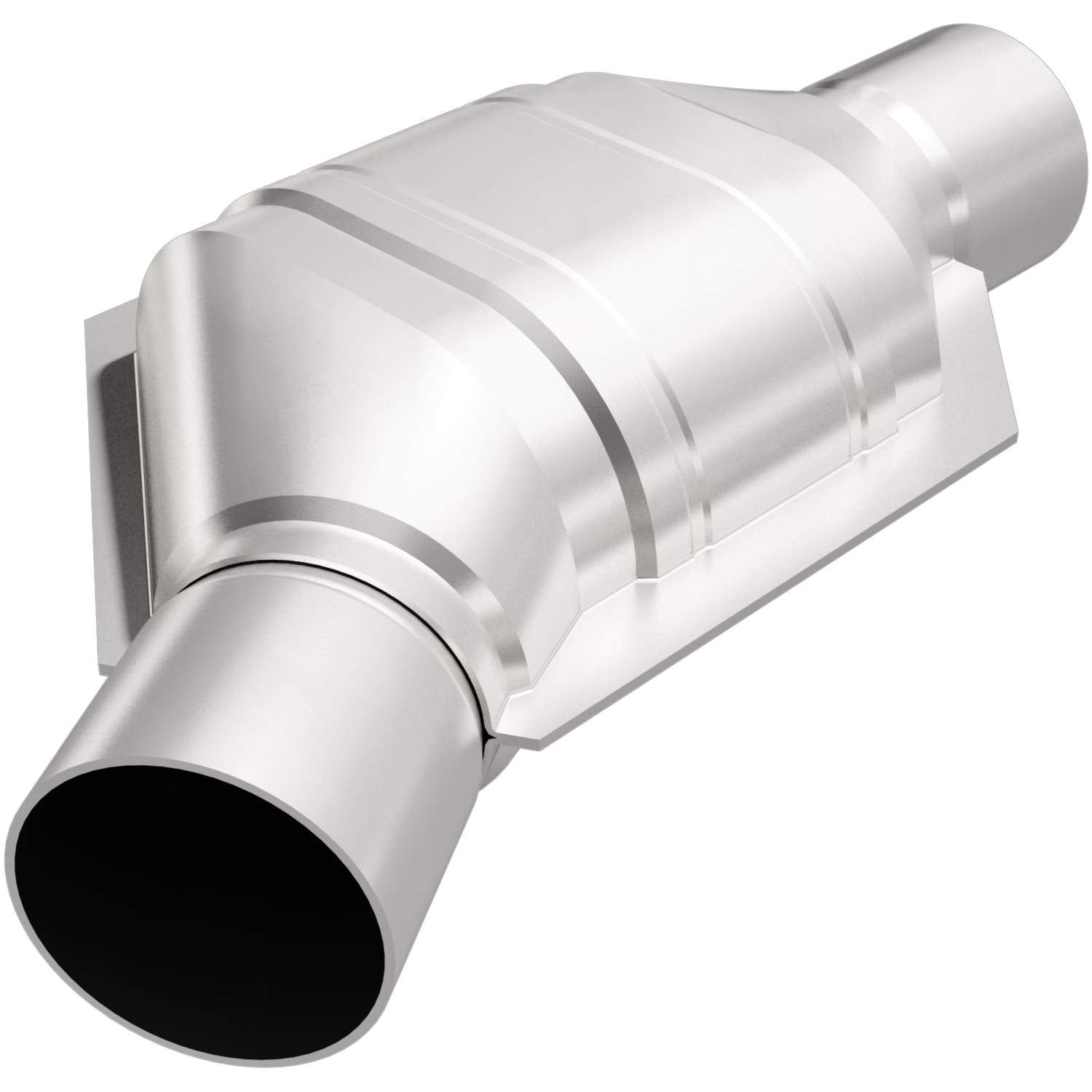 MagnaFlow Standard Grade Universal Catalytic Converter Federal/EPA Compliant 91076 - Stainless Steel 2.5in Inlet/Outlet Diameter, 11.5in Overall Length, No O2 Sensor - Standard Grade Replacement