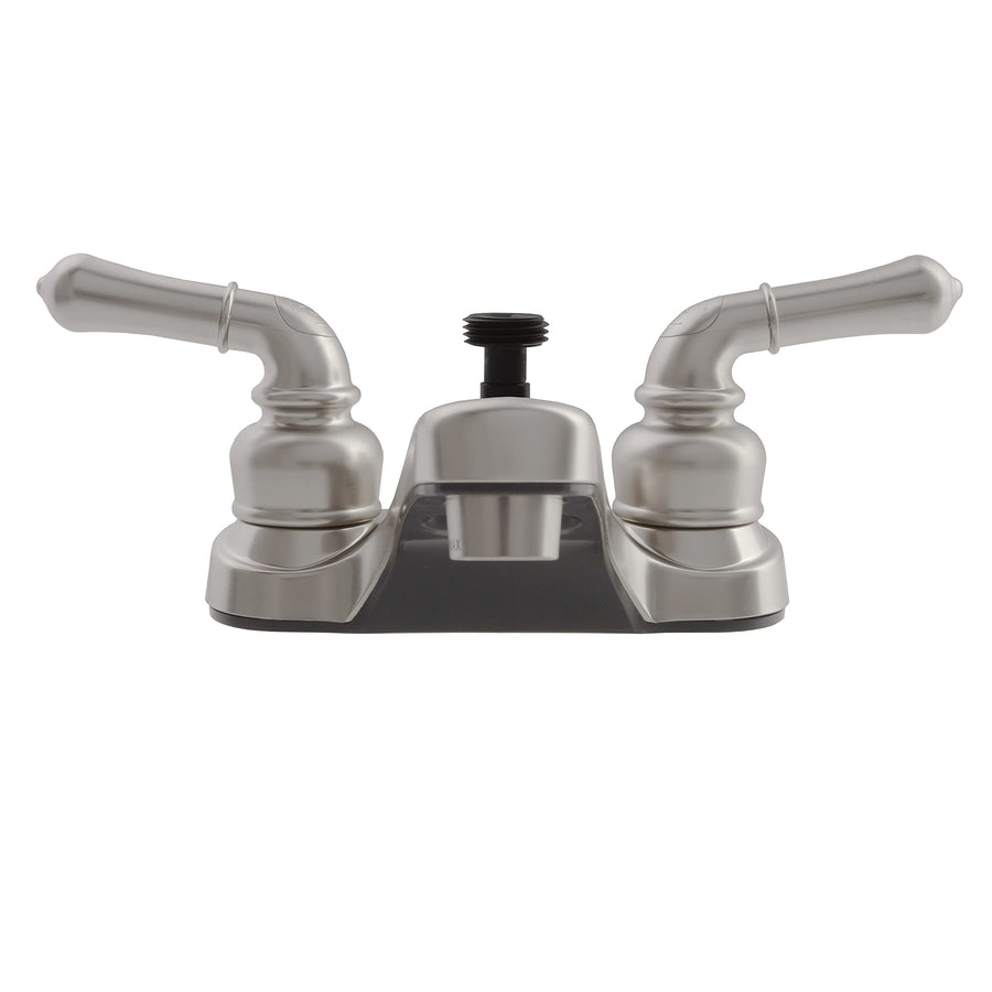 Dura Faucet RV Bathroom Faucet DF-PL720C-SN with Classical Handles and Shower Hose Diverter (Brushed Satin Nickel)