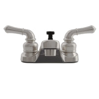 Dura Faucet RV Bathroom Faucet DF-PL720C-SN with Classical Handles and Shower Hose Diverter (Brushed Satin Nickel)