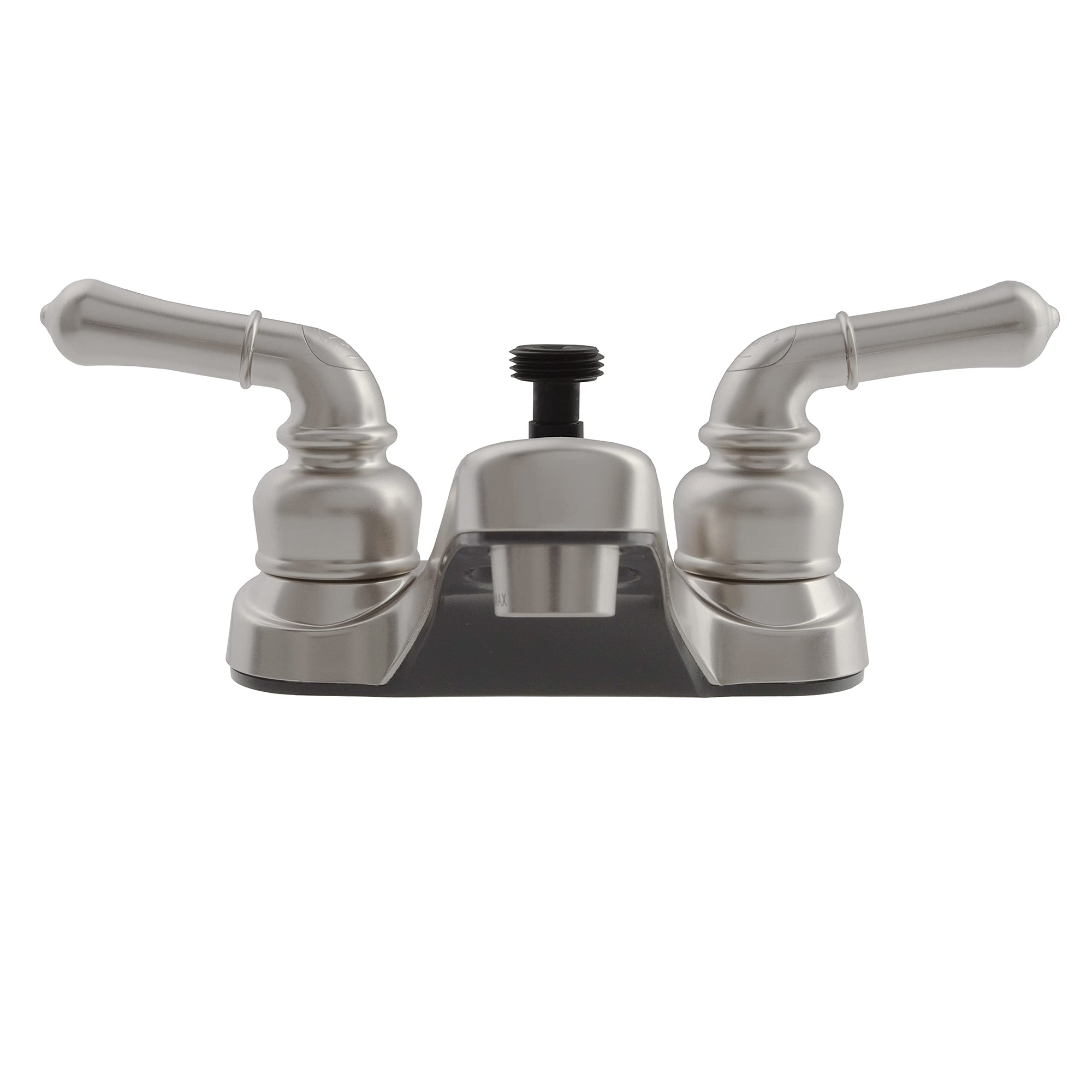 Dura Faucet RV Bathroom Faucet DF-PL720C-SN with Classical Handles and Shower Hose Diverter (Brushed Satin Nickel)