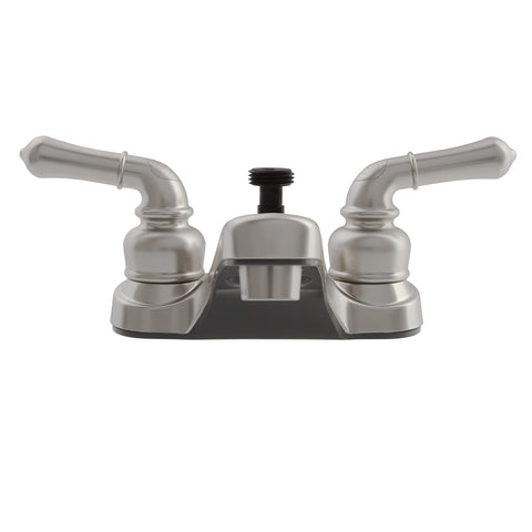Dura Faucet RV Bathroom Faucet DF-PL720C-SN with Classical Handles and Shower Hose Diverter (Brushed Satin Nickel)