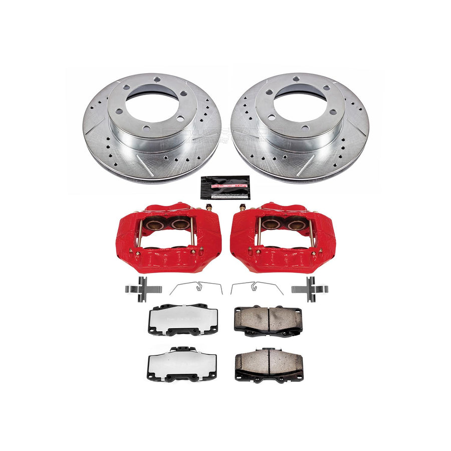 Brake Kit Power Stop KC1233A-36 with Caliper (Front Truck Tow), 1 Pack For Toyota Tacoma 1995-2004 [Model Specific]