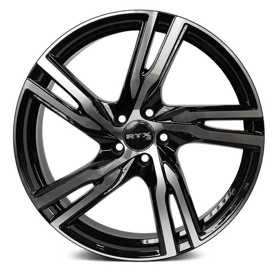 Custom RTX Gothenburg Wheel - 20x8, 45 Offset, 5x108 Bolt Pattern, 63.4mm Hub - Gloss Black Machined Rim