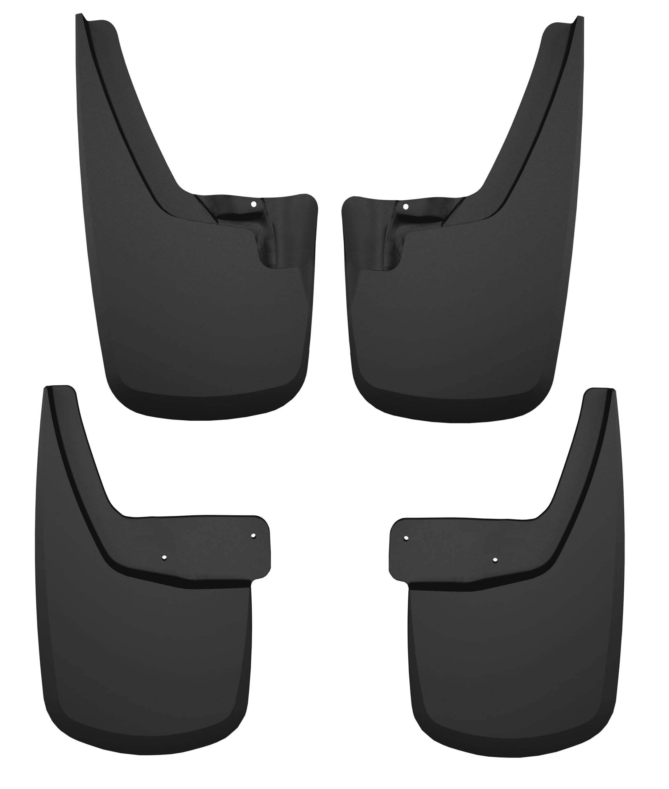 Husky Liners Mud Guards Custom | Fits 2024-2026 GMC Canyon, Crew Cab (Excludes The AT4X Model) | Front & Rear Set, 4-pc Black - 58326