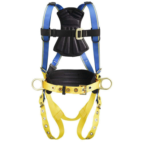 H232102 Werner Blue Armor 1000 Construction (3 D Rings) Harness Tongue Buckle Legs (M/L), 1per Pack